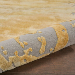 Grey Gold Handmade Wool Luxurious Modern Abstract Easy To Clean Living Room And Bedroom-114Cm X 175Cm - thumbnail 6