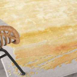 Grey Gold Handmade Wool Luxurious Modern Abstract Easy To Clean Living Room And Bedroom-114Cm X 175Cm - thumbnail 3