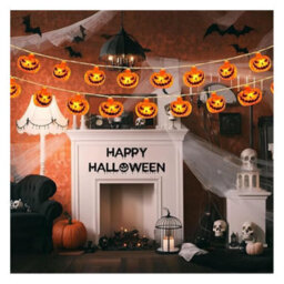 Halloween Pumpkin String Lights 3 Meter 20 Led Battery Operated With 6 Hour Timer For Outdoor And Indoor Fall Decorations - thumbnail 8