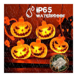 Halloween Pumpkin String Lights 3 Meter 20 Led Battery Operated With 6 Hour Timer For Outdoor And Indoor Fall Decorations - thumbnail 5