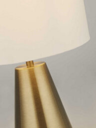 Lighting Collection Boston Antique Brass Base Pair Of Touch Table Lamps - thumbnail 3