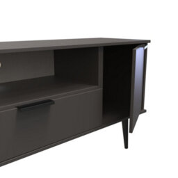 Fuji 2 Door 1 Drawer Wide Tv Unit In Graphite (Ready Assembled) - thumbnail 6