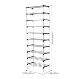 Thehotsale 10 Tier Detachable Steel Tube Shoe Rack At The Entrance - thumbnail 9