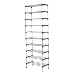 Thehotsale 10 Tier Detachable Steel Tube Shoe Rack At The Entrance - thumbnail 3