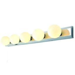 CGC Lighting Elena - Cgc Chrome 5 Light Hollywood Style Vanity Wall Light - thumbnail 2