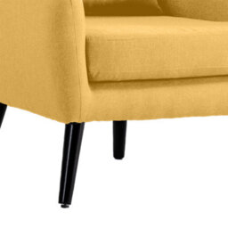 More4Homes Winslow Wing Back Occasional Bedroom Living Room Button Back Linen Fabric Accent Chair Armchair (Mustard W Footstool) - thumbnail 7