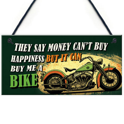 Red Ocean Retro Style Funny Motorcycle Sign - Novelty Motorbike Decor For Garage Man Cave - Funny Gift For Bikers, Riders - image 1