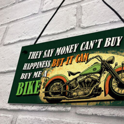 Red Ocean Retro Style Funny Motorcycle Sign - Novelty Motorbike Decor For Garage Man Cave - Funny Gift For Bikers, Riders - thumbnail 7