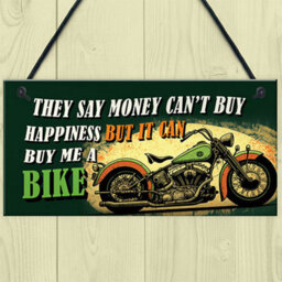 Red Ocean Retro Style Funny Motorcycle Sign - Novelty Motorbike Decor For Garage Man Cave - Funny Gift For Bikers, Riders - thumbnail 2