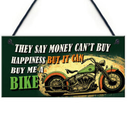 Red Ocean Retro Style Funny Motorcycle Sign - Novelty Motorbike Decor For Garage Man Cave - Funny Gift For Bikers, Riders