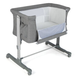 Costway 3-In-1 Baby Bedside Bassinet Crib Height-Adjustable Infant Newborn Cot Bed-Grey