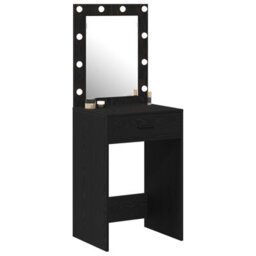 Walplus Dressing Table With Led Lights Black Oak 50X41X135 Cm - thumbnail 3