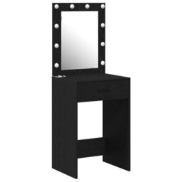 Walplus Dressing Table With Led Lights Black Oak 50X41X135 Cm - thumbnail 2