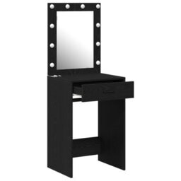 Walplus Dressing Table With Led Lights Black Oak 50X41X135 Cm - thumbnail 4