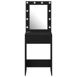 Walplus Dressing Table With Led Lights Black Oak 50X41X135 Cm - thumbnail 5