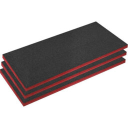 3-Pack Of Red Easy Peel Shadow Foam Tool Chest Flight Cases - 1200 X 550 X 50mm - thumbnail 5