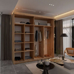 Sliding Wardrobes 4 u LTD Sliding Wardrobes 4U Lezion Double Sliding Door Wardrobe In Oak Color -  203Cm - thumbnail 2