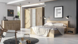 Arte Idea 08 Contemporary Super King Size Bed Oak Effect H800mm W1900mm L2120mm - thumbnail 2