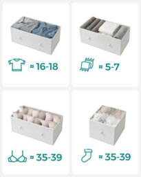 Songmics 5 Drawer Fabric Storage Unit, Cloth Storage Drawers Cabinet, For Entryway, Living Room, Oak White - thumbnail 3