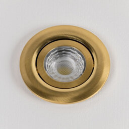 Brushed Gold 6W Led Downlight - 3K Warm White - Dimmable & Tilt Ip44 - Se Home - thumbnail 2