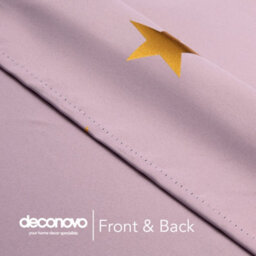 Deconovo Blackout Star Curtains, Thermal Insulated Room Darkening, Window Curtains For Bedroom W52 X L54 Inch, Light Pink, 1 Pair - thumbnail 5