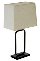 Orsina Sleek Natural And Black Table Lamp, Contemporary Bedside Table Light, Sleek Table Light For Livingroom - thumbnail 2