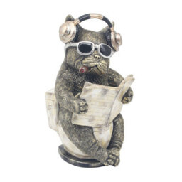 Figurine Resin Ornament Loo-Time French Bulldog Puppy Rustic Shelf Decor Display - thumbnail 1