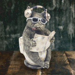 Figurine Resin Ornament Loo-Time French Bulldog Puppy Rustic Shelf Decor Display - thumbnail 2