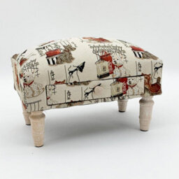 Minster Scottie Dog Fabric Footstool With Drawer - L25 X W45 X H28 Cm - thumbnail 2