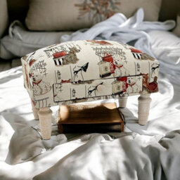 Minster Scottie Dog Fabric Footstool With Drawer - L25 X W45 X H28 Cm - thumbnail 5