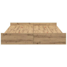 Berkfield Modern Storage Bed Frame Artisan Oak 160 X 200 Cm Engineered Wood - thumbnail 7