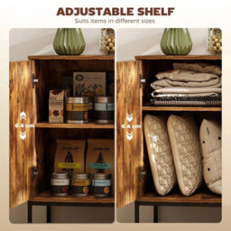 Modern Sideboard, Storage Cabinet, Accent Cupboard Rustic Brown - thumbnail 3