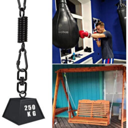 Swing Spring For Hanging Chair, Hanging Chair With 2 Carabiners And 360 Degrees Swivel Hooks, Carabiner,load Capacity Up To 250 Kg - thumbnail 5