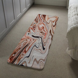Benjamin Tate Design Pink Rippled Marble Runner Special Soft Home Rug - thumbnail 4