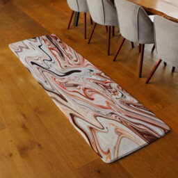 Benjamin Tate Design Pink Rippled Marble Runner Special Soft Home Rug - thumbnail 2