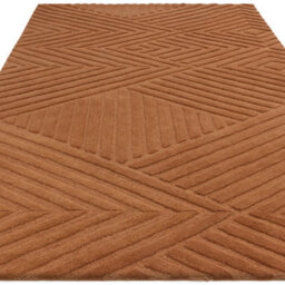 Brown Geometric Modern 10-14mm Thick Stain-Resistant Rug For Bedroom, Dining Room, Easy To Clean Wool Rug-200Cm X 290Cm - thumbnail 3
