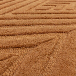 Brown Geometric Modern 10-14mm Thick Stain-Resistant Rug For Bedroom, Dining Room, Easy To Clean Wool Rug-200Cm X 290Cm - thumbnail 2