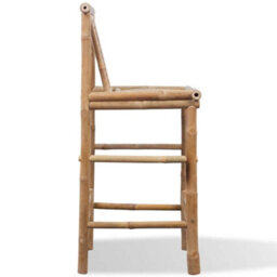 Vidaxl Bar Stools 2 Pcs Bamboo Bar Stools - thumbnail 7