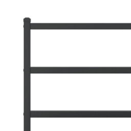 Berkfield Metal Bed Frame Without Mattress With Headboard Black 90X200Cm - thumbnail 8