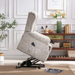 More4Homes Ashfield Electric Fabric Dual Motor Riser Rise Recliner Lift Mobility Tilt Chair Cream - thumbnail 7
