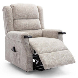 More4Homes Ashfield Electric Fabric Dual Motor Riser Rise Recliner Lift Mobility Tilt Chair Cream - thumbnail 2