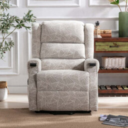 More4Homes Ashfield Electric Fabric Dual Motor Riser Rise Recliner Lift Mobility Tilt Chair Cream - thumbnail 6