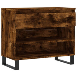 Berkfield Shoe Cabinet Smoked Oak 70X36X60 Cm Engineered Wood - thumbnail 2