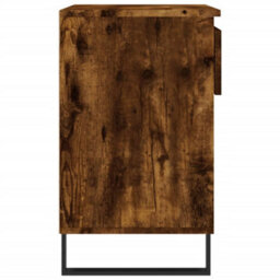 Berkfield Shoe Cabinet Smoked Oak 70X36X60 Cm Engineered Wood - thumbnail 7