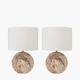 Pacific Lifestyle Set Of 2 Viejo Natural Stone Effect Ceramic Table Lamp - thumbnail 2