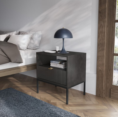 Abakus Direct Nova Collection Bedside Table In Black - image 1
