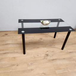 Kosy Koala Dining Table Black Glass Kitchen Place For 4 Seats, Dining Table Only (Black H 75 X L 120 X W 70 Cm) - thumbnail 6
