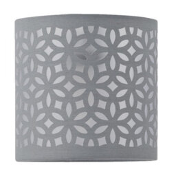 First Choice Lighting Set Of 2 Grey Laser Cut 15.5Cm Table Lamp Shades - thumbnail 2