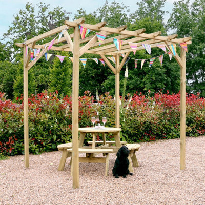Zest Newbury Wooden Garden Arch Pergola 2.4M By Zest Outdoor Living - image 1