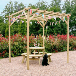 Zest Newbury Wooden Garden Arch Pergola 2.4M By Zest Outdoor Living - thumbnail 1